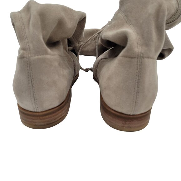 Women's Over the Knee Boots Light Tan Suede Microfiber Gianni Bini Size 6.5 M - Picture 7 of 12
